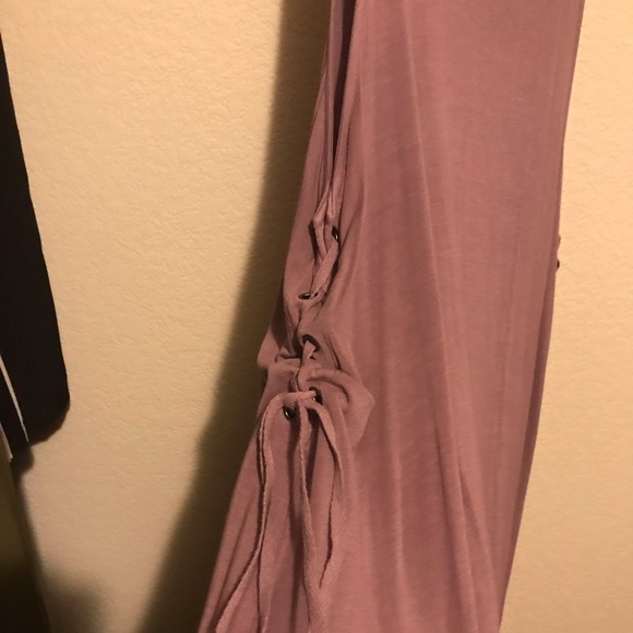 Comfy purple dress pairs cute with jean jacket - Picture 2 of 3